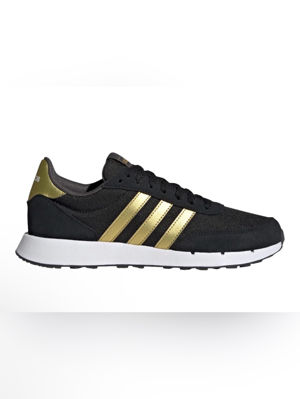 Adidas Run 60s 2.0 Women’s Sz 7.5 Athletic Shoe Black Sneaker Footwear Trainers